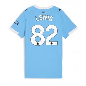 Fotbalové Dres Manchester City Rico Lewis #82 Dámské Domácí Oblečení 2025-26 Krátký Rukáv
